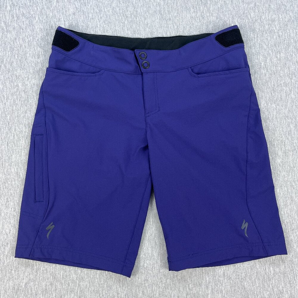Specialized Andorra Comp Shorts Womens M Purple Unlined Adjustable Waist Cycling
